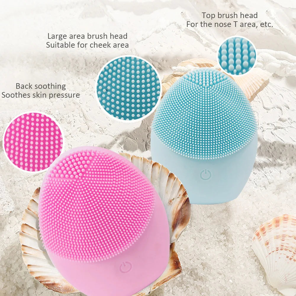 Waterproof Electric Silicone Facial Cleansing Brush