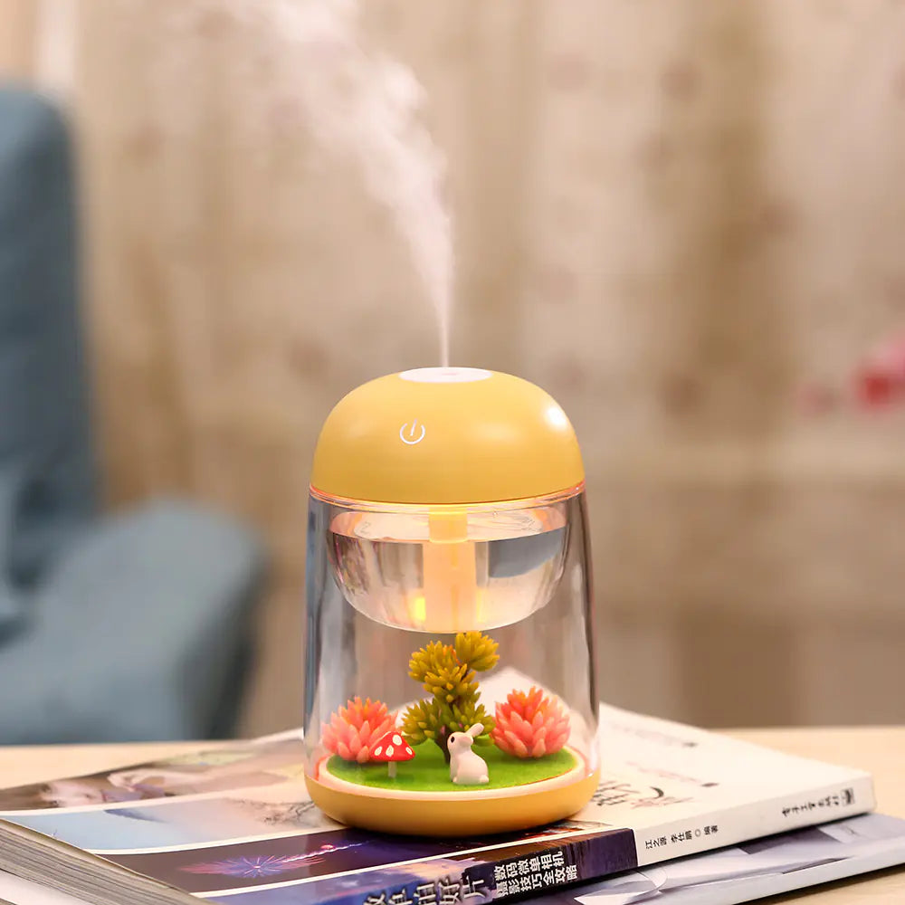 Micro Landscape Humidifier – Quiet Mist with Color-Changing Light