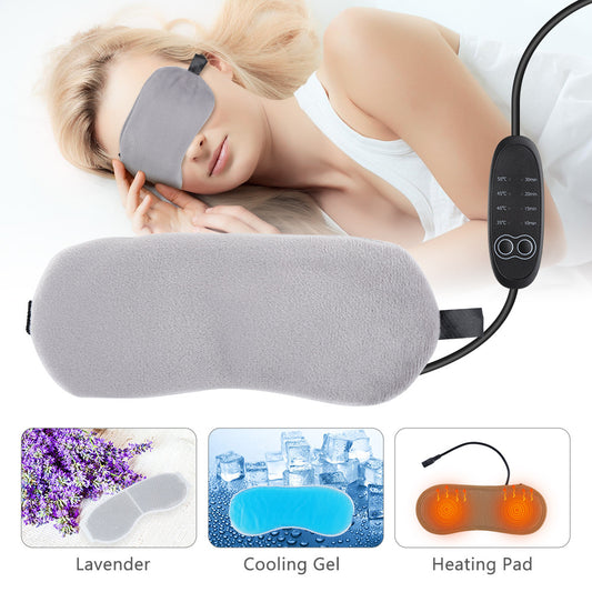 Blackout Sleep Mask with Hot and Cold Compress – Soft Cotton Eye Therapy