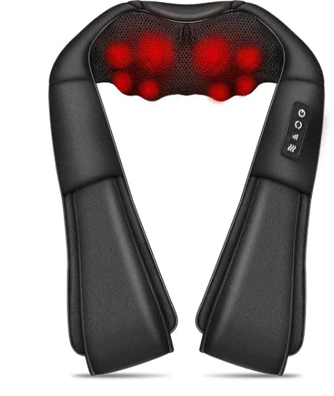 Heated Ergonomic Massager – Shawl-Style with Kneading Relief