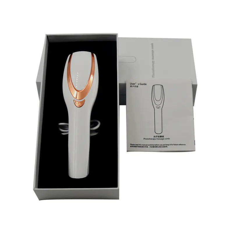 LED Scalp Massage Brush Pro – 3-in-1 Vibration, Red & Blue Light Therapy