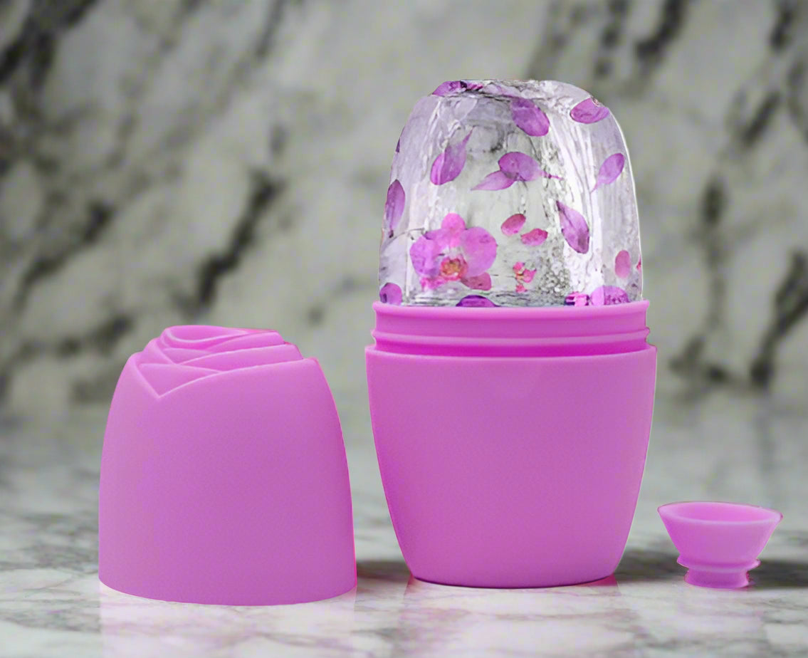 Reusable Rose Silicone Ice Face Roller