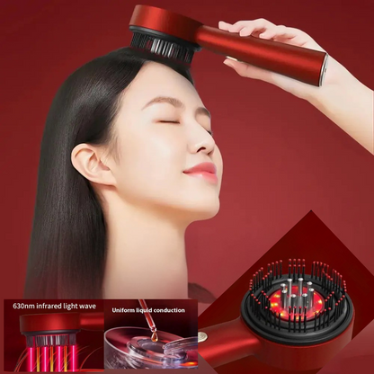 Hair Revival Comb with Red Light Therapy & Micro-Massage – Scalp Stimulator with Serum Infusion for Fuller, Healthier Hair