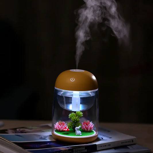 Micro Landscape Humidifier – Quiet Mist with Color-Changing Light