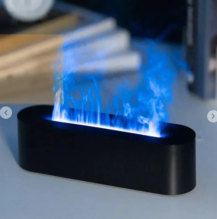 USB Flame Light Aroma Diffuser – Mini Humidifier with 7-Color Glow