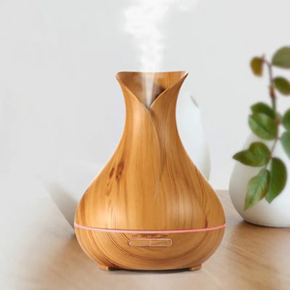 Wood Grain Aromatherapy Diffuser – Humidifier & Essential Oil Mist