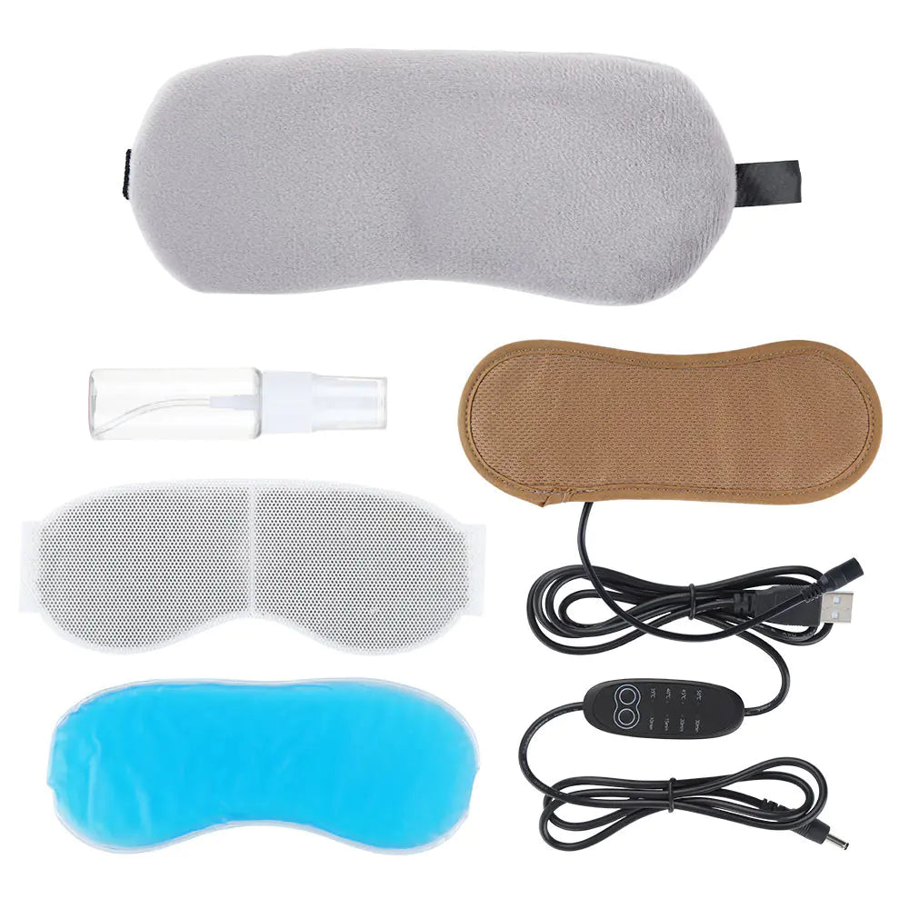 Blackout Sleep Mask with Hot and Cold Compress – Soft Cotton Eye Therapy