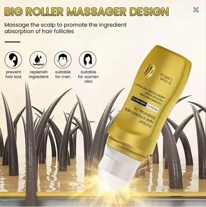 Biotin Roll-On Hair Growth Serum – Targeted Scalp & Beard Care