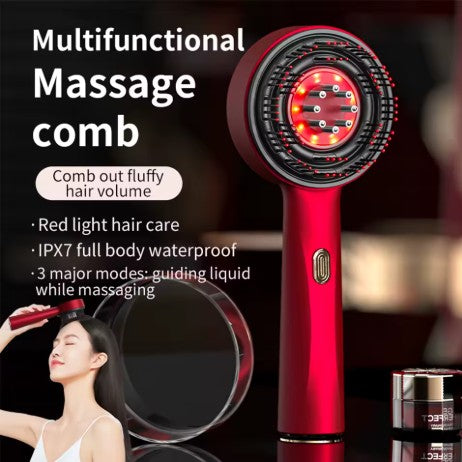 Hair Revival Comb with Red Light Therapy & Micro-Massage – Scalp Stimulator with Serum Infusion for Fuller, Healthier Hair
