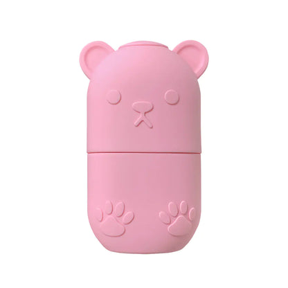 Bear-Shaped Reusable Ice Face Roller – Silicone Skin Cooling Tool