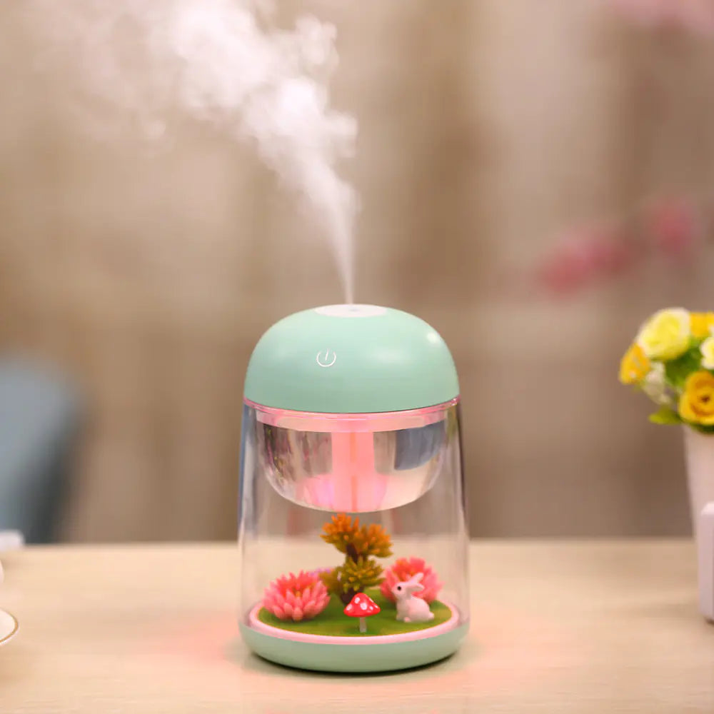 Micro Landscape Humidifier – Quiet Mist with Color-Changing Light