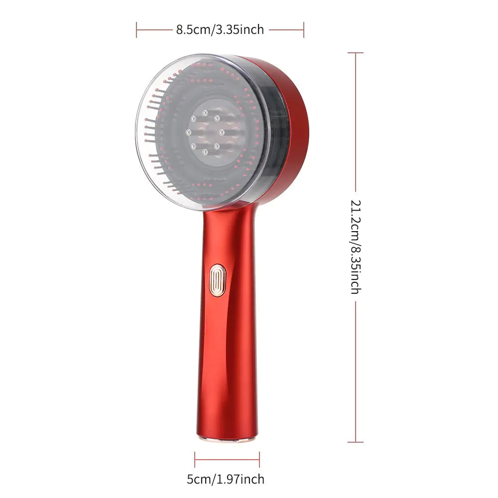 Hair Revival Comb with Red Light Therapy & Micro-Massage – Scalp Stimulator with Serum Infusion for Fuller, Healthier Hair