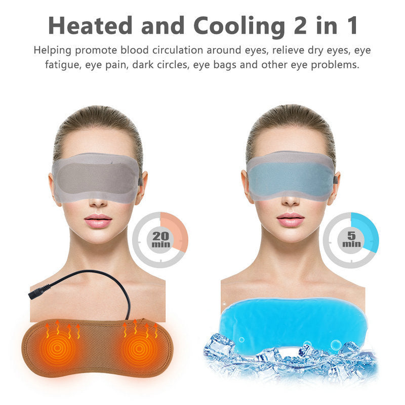 Blackout Sleep Mask with Hot and Cold Compress – Soft Cotton Eye Therapy