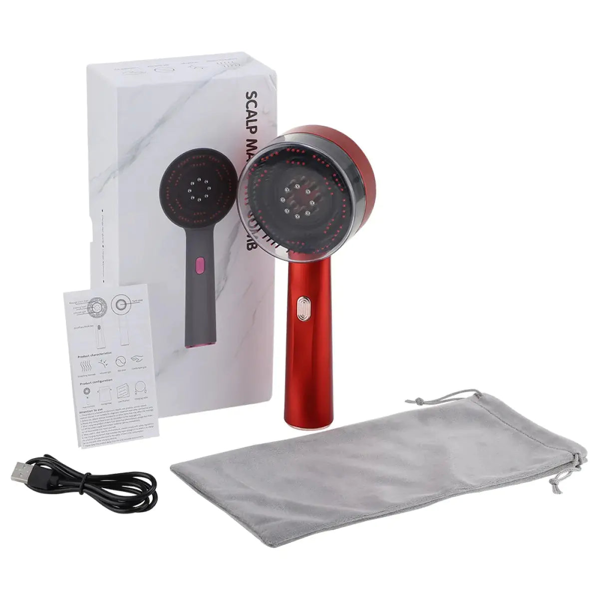 Hair Revival Comb with Red Light Therapy & Micro-Massage – Scalp Stimulator with Serum Infusion for Fuller, Healthier Hair