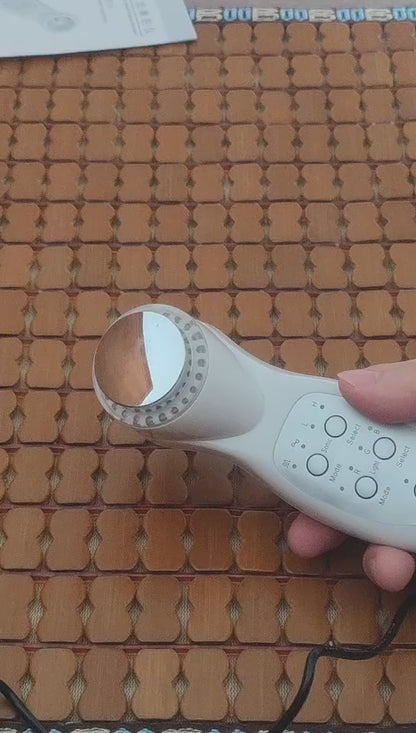 Ultrasonic Facial Cleansing Device with Color Light Therapy